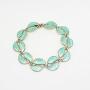  Silver gilt and sea green enamel bracelet 