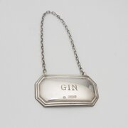  Silver Gin Decanter Label Hallmarked Birm 1988
