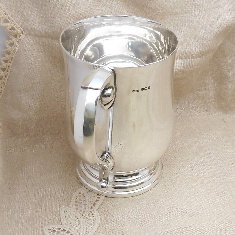 Antiques Atlas Solid Silver Pint Tankard Sheffield 1971 as309a1828