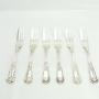 Superb set Cased Silver Cake Forks Sheffield 1979  tea tray