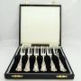 Superb set Cased Silver Cake Forks Sheffield 1979