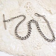 Victorian Silver Graduated Pocket Watch Chain