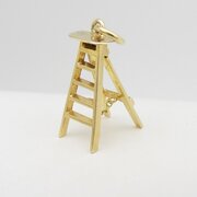 Vintage 9ct Gold Step Ladder Charm 
