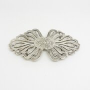 Vintage Floral Silver Buckle Hallmarked 