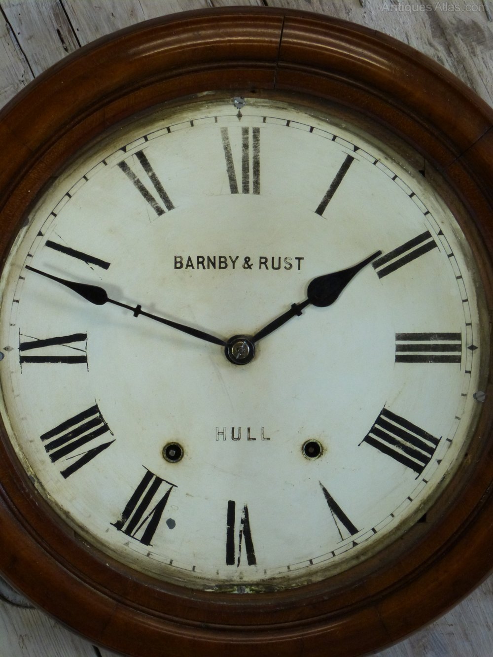 Antiques Atlas Barnby & Rust Of Hull Railway Wall Clock