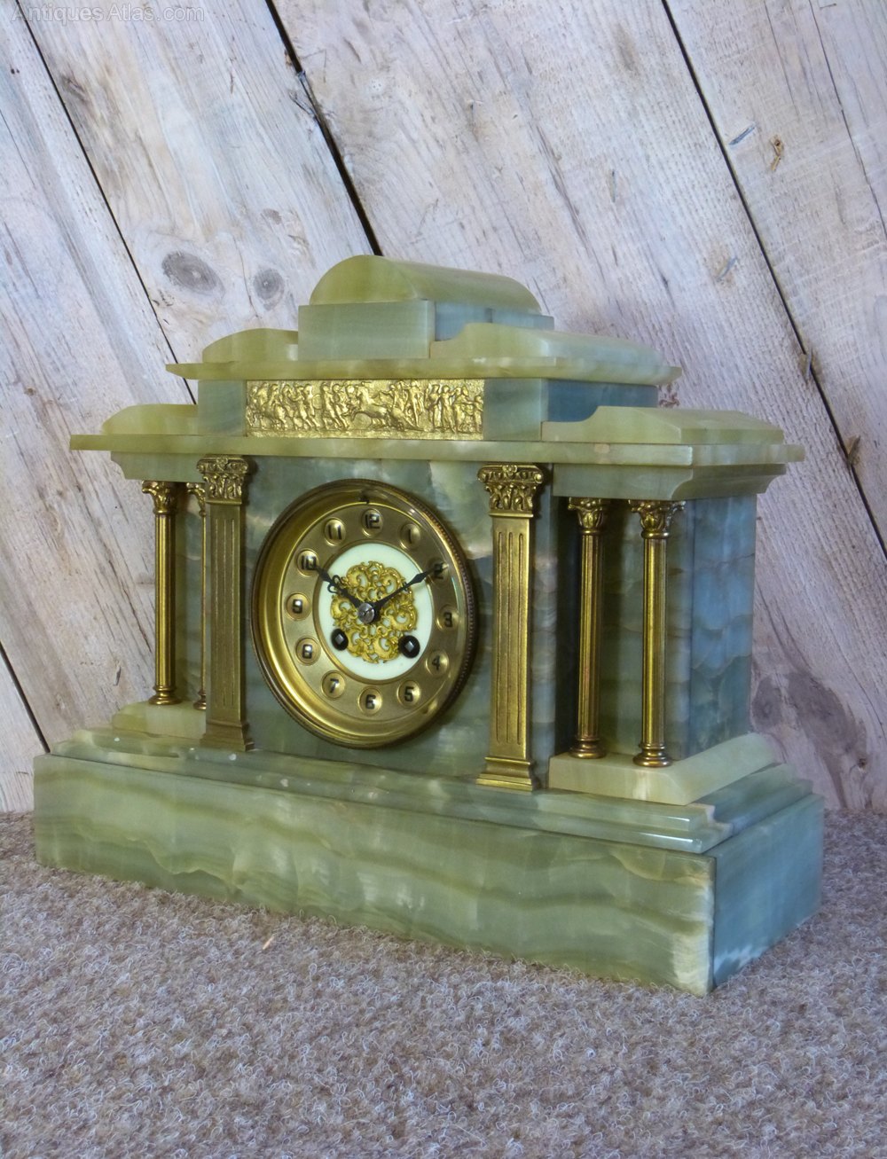 Antiques Atlas French Green Onyx Mantel Clock