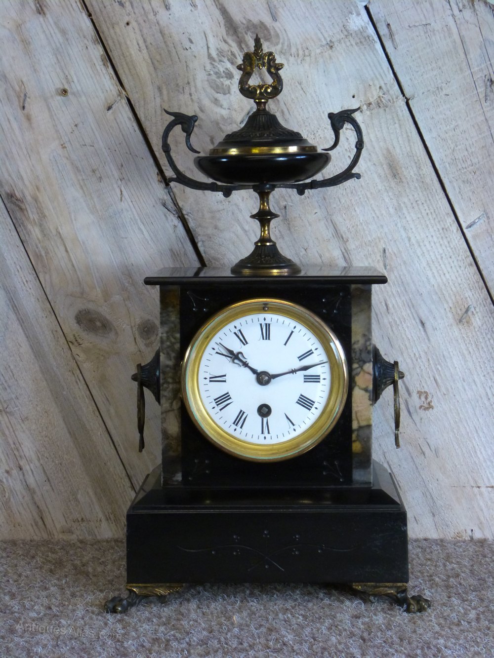 Antiques Atlas French Slate & Marble Mantel Clock