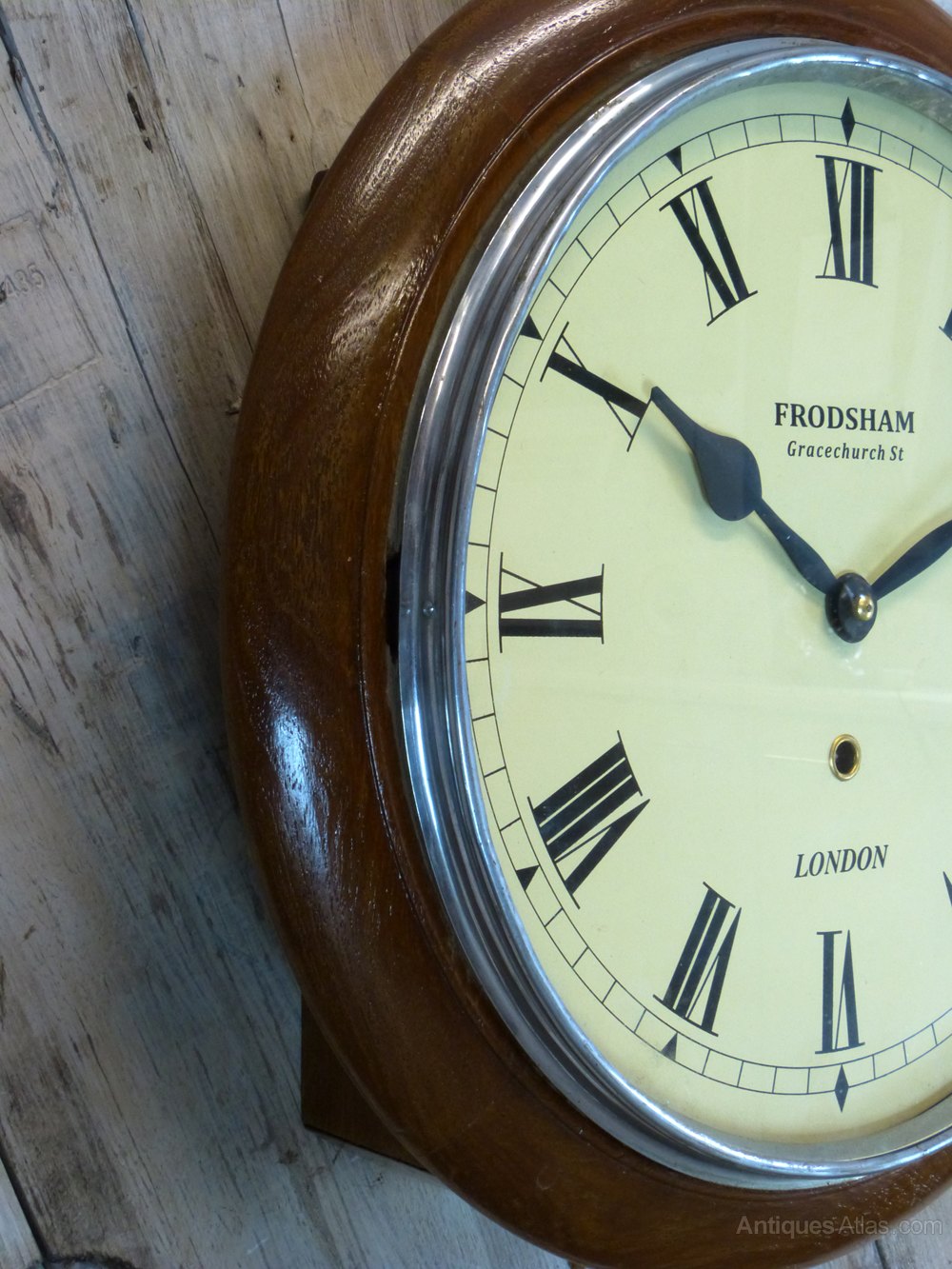 Antiques Atlas Round School/Railway Wall Clock