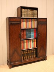 Art Deco Oak Sectional Cabinet Bookcase