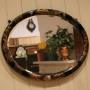 Black Oval Chinoiserie Wall Mirror