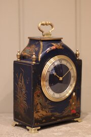 Blue Chinoiserie Mantel Clock