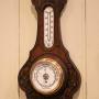 Carved Oak Aneroid Barometer