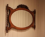 Carved Oak Wall Mirror