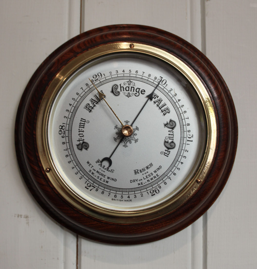 Antiques Atlas Circular Oak Aneroid Barometer