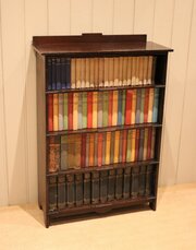 Dark Oak Open Beaded Edge Bookcase