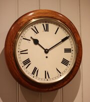 Early 20th Century Oak Dial Clock