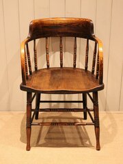 Edwardian Beech & Elm Office Chair 