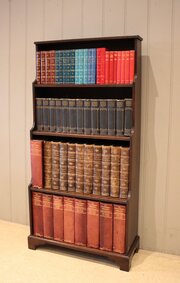 Edwardian Mahogany Open Graduated Bookcase 
