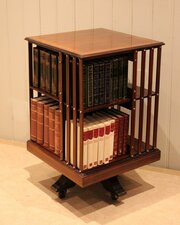 Edwardian Mahogany Revolving Bookcase