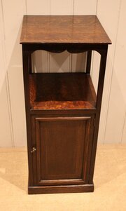 Edwardian Oak Bedside Cabinet