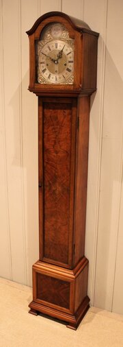 Figure Walnut Grandmother Clock