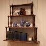 French Mahogany Waterfall Wall Shelves
