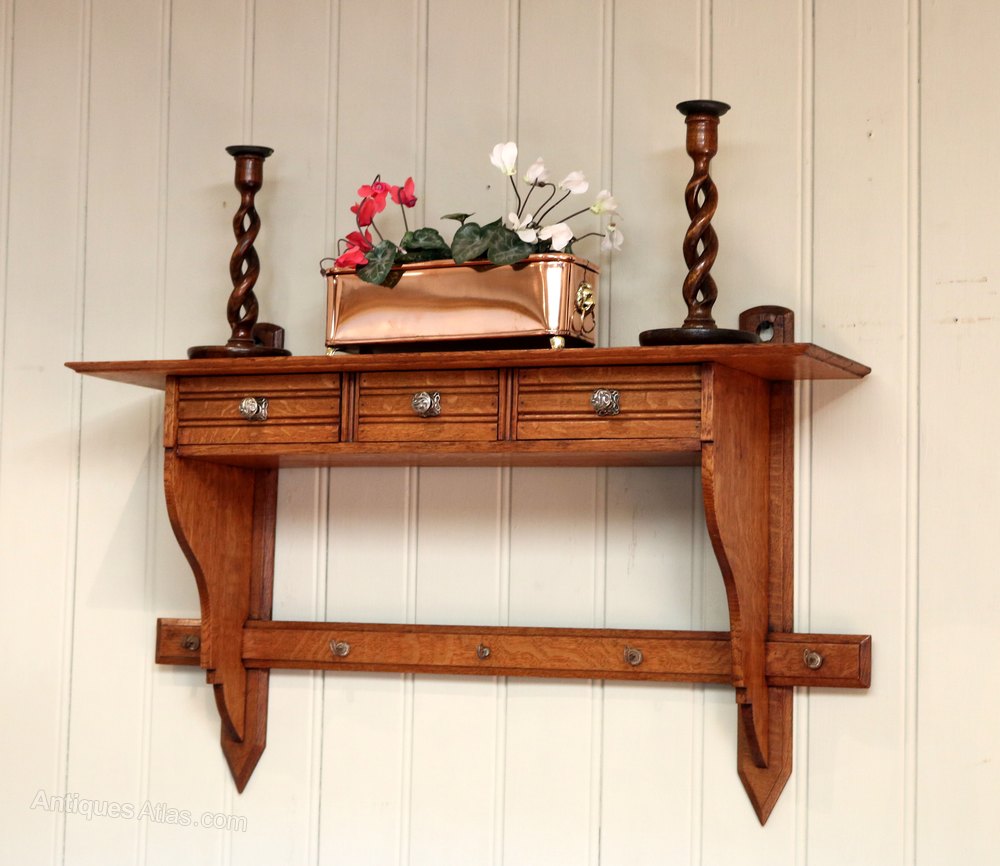 French Oak Wall Shelf Antiques Atlas