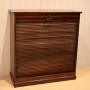 French Oak & Walnut Tambour Front Cabinet