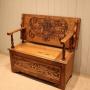 Golden Solid Oak Monks Bench