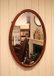Large Oval Edwardian Wall Mirror