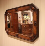 Large Rectangular Oak Wall Mirror