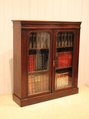 Late 19th Century Glazed Mahogany Bookcase