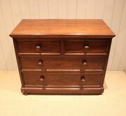 Late 19th Century Low  Mahogany Chest Of Drawers