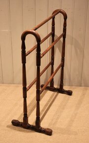Late 19th Century Pitch Pine Towel Rail