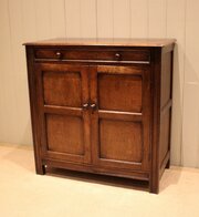 Late 19th Century Solid Oak Side Cabinet