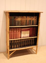 Late 19th Century Bamboo Open Bookcase
