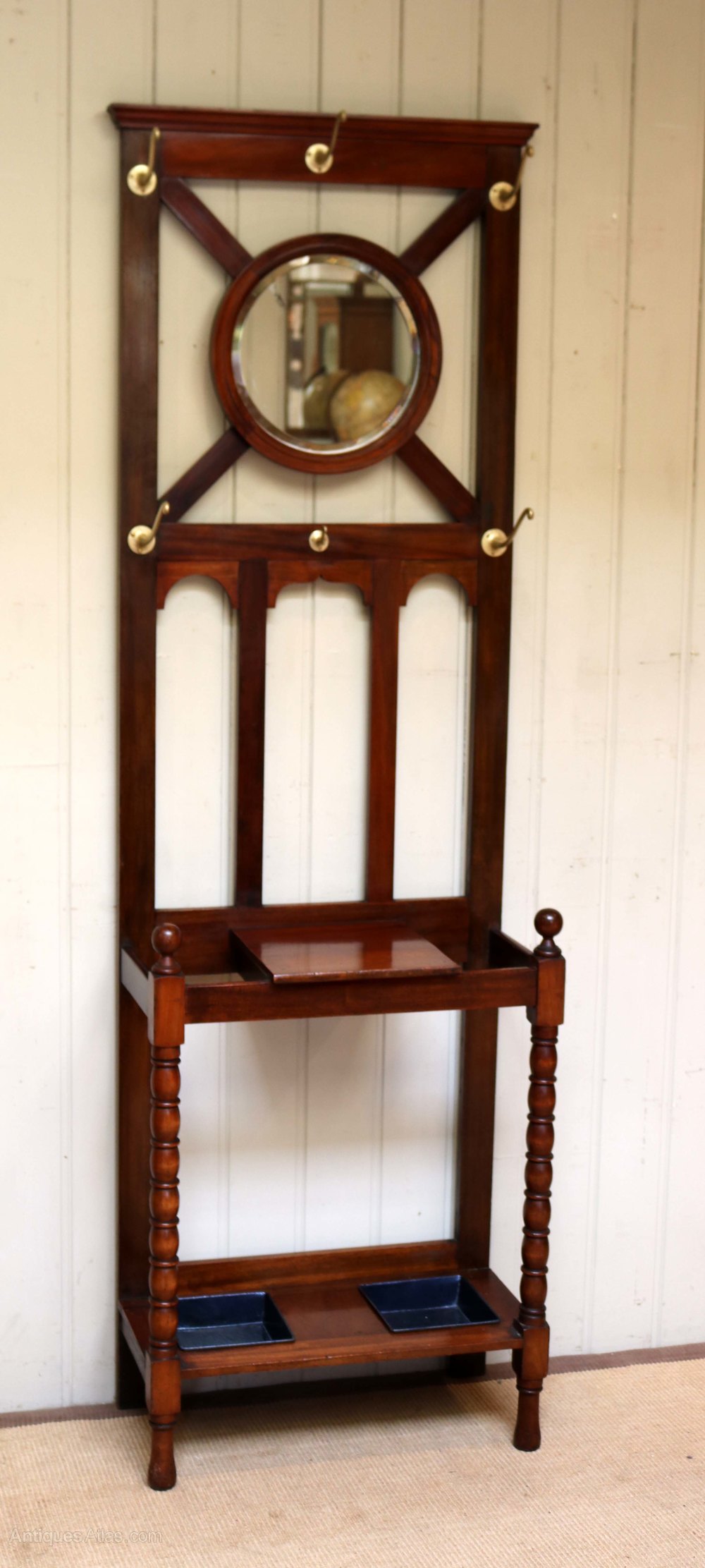 Late Victorian Mahogany Hall Stand Antiques Atlas