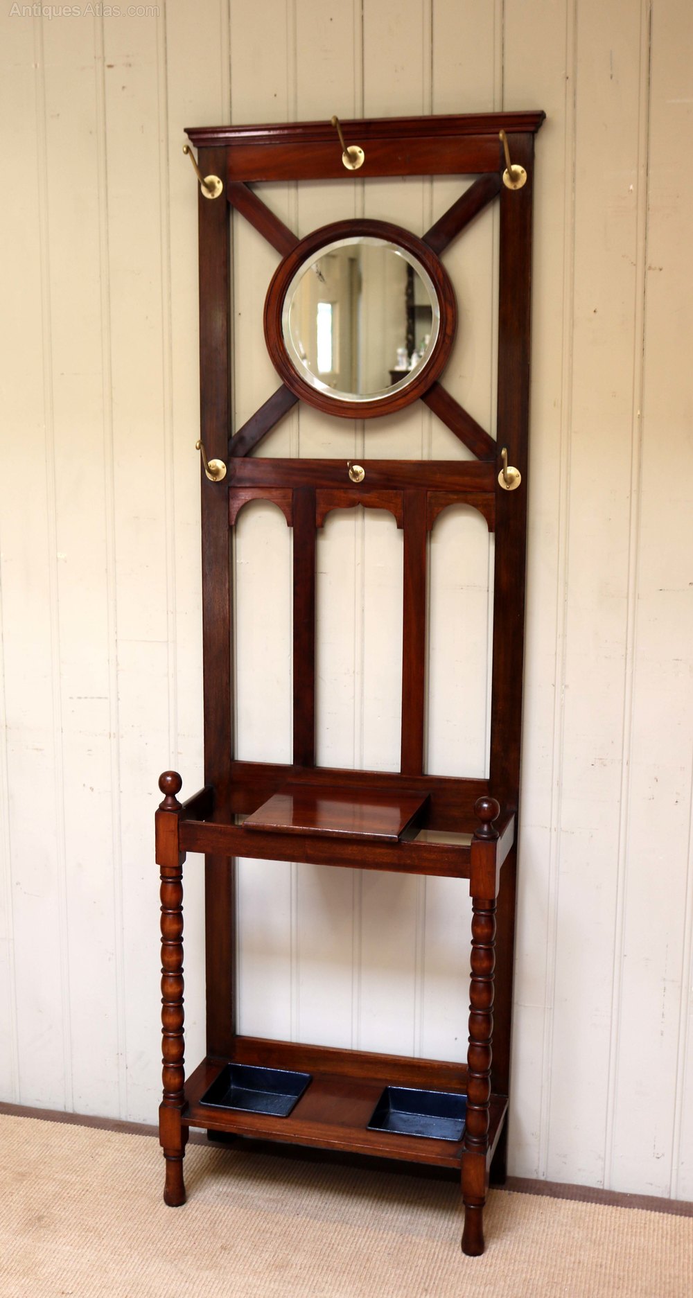 Late Victorian Mahogany Hall Stand Antiques Atlas