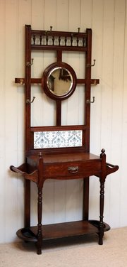 Late Victorian Oak Hall Stand