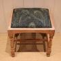 Limed Oak Upholstered Stool