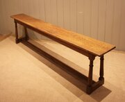 Long Solid Oak Bench 