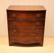 Mahogany Bow Front Chest Of Drawers