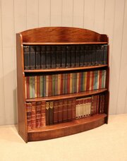 Mahogany Bow Front Open Bookcase