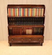 Mahogany Open Waterfall Bookcase 