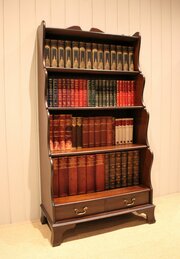 Mahogany Open Waterfall Bookcase