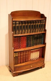 Mahogany Open Waterfall Bookcase