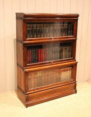 Mahogany Three Tier Globe Wernicke Bookcase