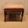 Mahogany Upholstered Stool