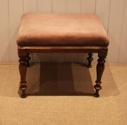 Mahogany Upholstered Stool