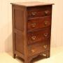 Narrow Solid Oak Chest Of Drawers 